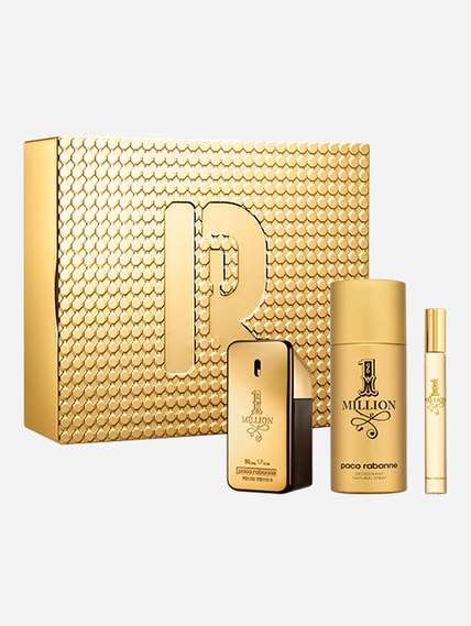Paco Rabanne 1 Million EDT 50ml & Deodorant 150ml & Travel Spray 10ml Gift Set