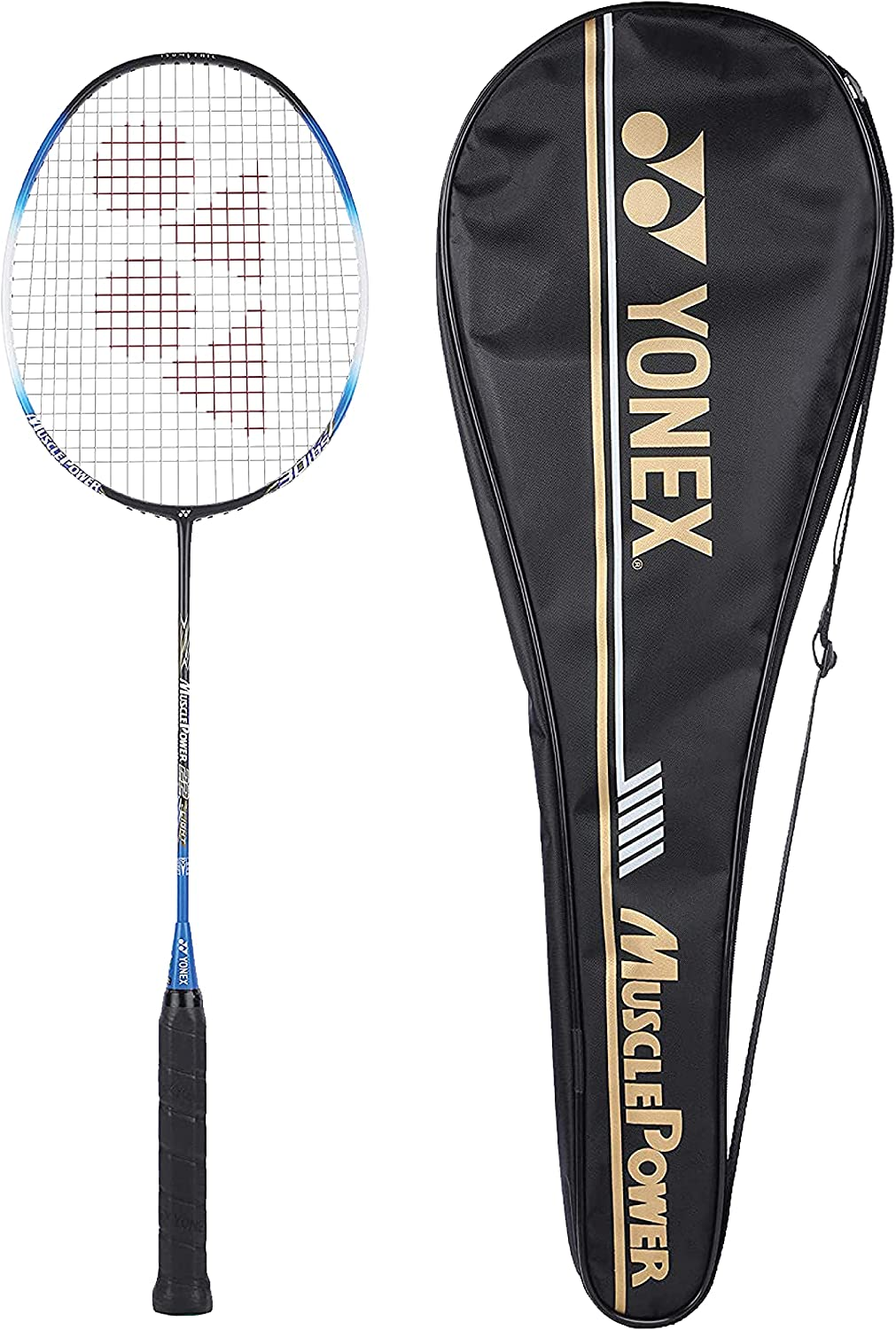 YONEX Graphite Badminton Racquet, Muscle Power 22LT Black Blue