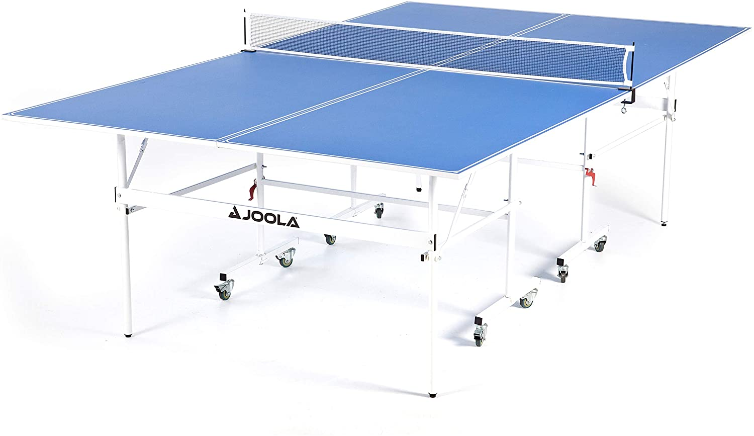 JOOLA Indoor 15mm Ping Pong Table with Quick Clamp Ping Pong Net Set - Single Player Playback Mode - Regulation Size Table Tennis Table - Compact Storage Ping Pong Table